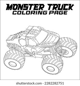 Monster Truck Coloring Page for Kids