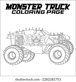 Monster Truck Coloring Page for Kids