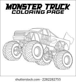 Monster Truck Coloring Page for Kids