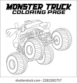 Monster Truck Coloring Page for Kids