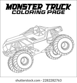 Monster Truck Coloring Page for Kids