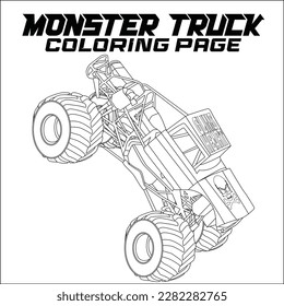 Monster Truck Coloring Page for Kids