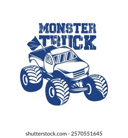 Monster Truck design vector illustration. Monster Truck logo concept template