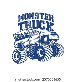 Monster Truck design vector illustration. Monster Truck logo concept template