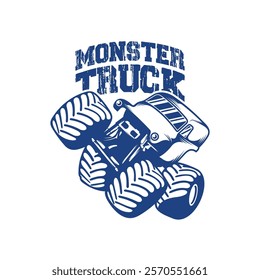 Monster Truck design vector illustration. Monster Truck logo concept template