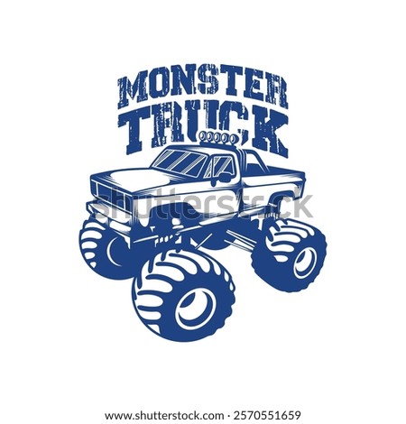 Monster Truck design vector illustration. Monster Truck logo concept template