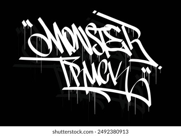 MONSTER TRUCK graffiti tag style design