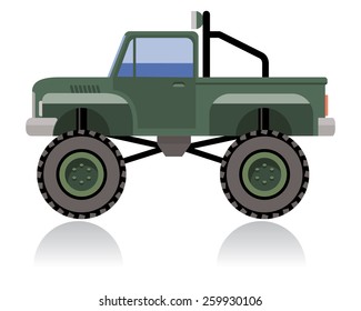 monster truck green color 