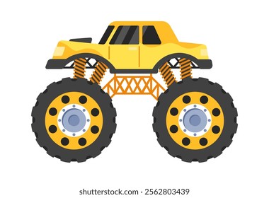 Monster truck heavy car vector illustration