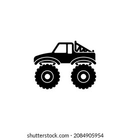 Monster truck icon design template vector isolated illustration