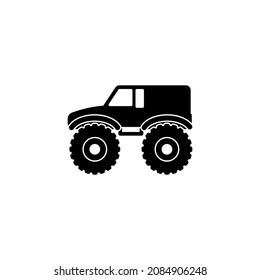 Monster truck icon design template vector isolated illustration