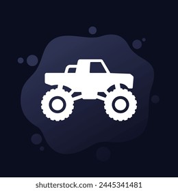 monster truck icon, Vector de vehículos todo terreno