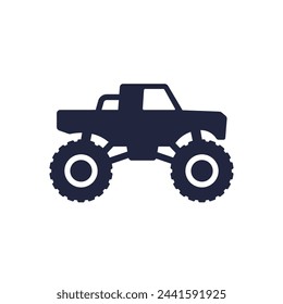 monster truck icon on white