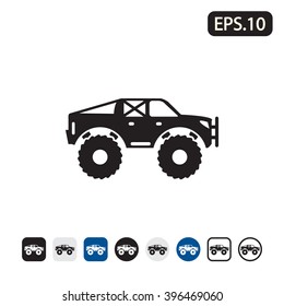 Monster truck icon. Vector illustration.