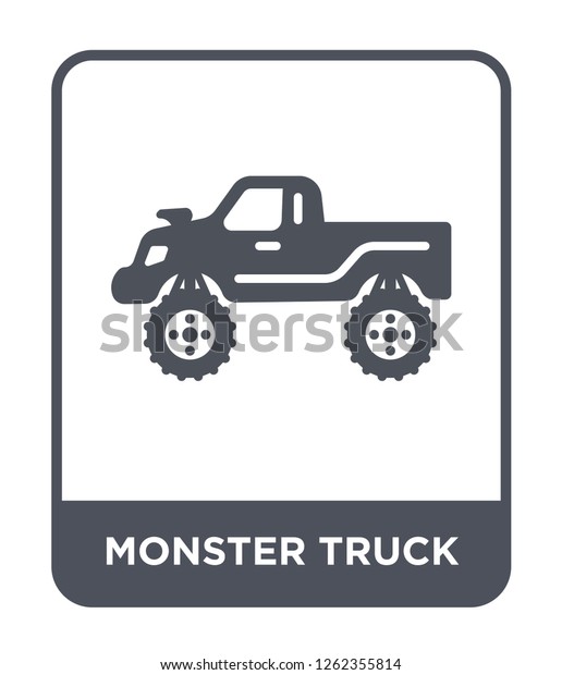 monster truck icon vector on white\
background, monster truck trendy filled icons from Transportation\
collection, monster truck simple element\
illustration