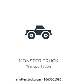 Monster truck icon vector. Trendy flat monster truck icon from transportation collection isolated on white background. Vector illustration can be used for web and mobile graphic design, logo, eps10