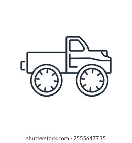 Monster Truck icons  symbol vector elements for infographic web