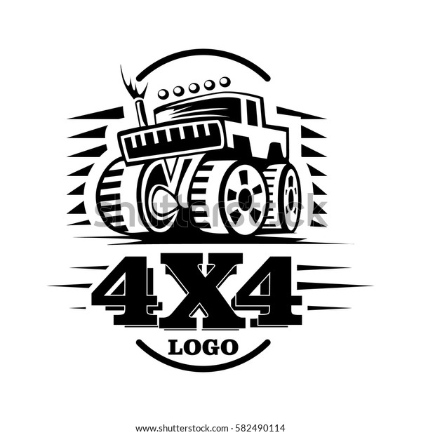 Monster Truck Illustration Logo Design Stock Vector (Royalty Free ...