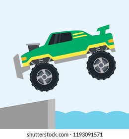 Monster truck illustration vector