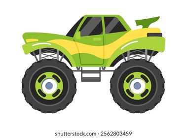 Monster truck with large tires