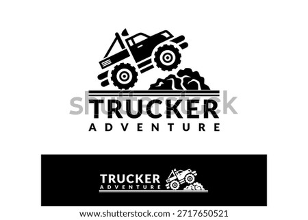 Monster truck logo design template ready for offroad sport vehicle and automotive company