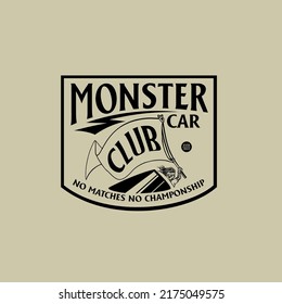 Monster Truck Logo Vector, shirt design.