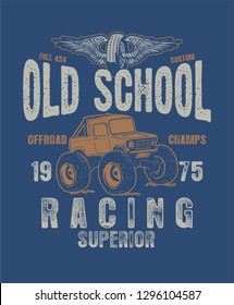 monster truck off road print for t-shirt
