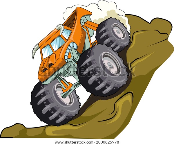 monster truck on the hill\
vector