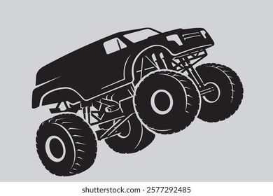 Monster Truck Silhouette, Raging Ride