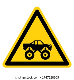 Monster Truck Symbol Sign,Vector Illustration, Isolate On White Background Label. EPS10