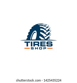 Monster truck tire logo design. Tractor tire