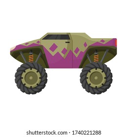 Monster truck vector icon.Cartoon vector icon isolated on white background monster truck.