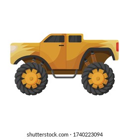 Monster truck vector icon.Cartoon vector icon isolated on white background monster truck.