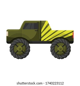 Monster truck vector icon.Cartoon vector icon isolated on white background monster truck.