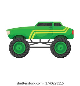 Monster truck vector icon.Cartoon vector icon isolated on white background monster truck.