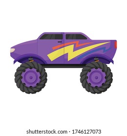 Monster truck vector icon.Cartoon vector icon isolated on white background monster truck.