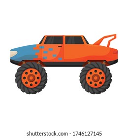 Monster truck vector icon.Cartoon vector icon isolated on white background monster truck.