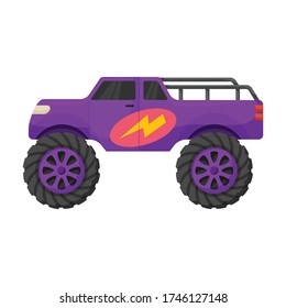 Monster truck vector icon.Cartoon vector icon isolated on white background monster truck.