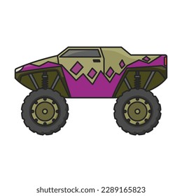 Monster truck vector icon.Color vector icon isolated on white background monster truck.