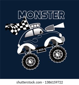 Monster truck vector illustration - Vector