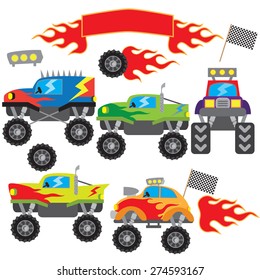 Monster truck vector illustration