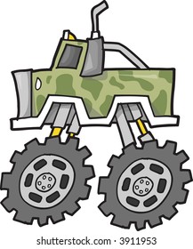 Monster Truck Vector Illustration