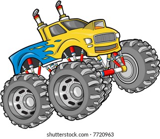 Monster Truck Vector Illustration