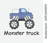 Monster Truck Vector Illustration for Shows