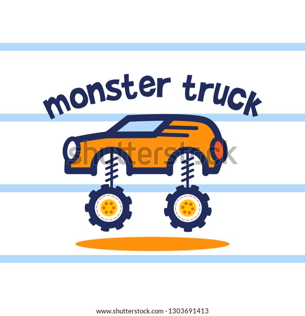 Monster truck vector illustration. Monster\
vehicle illustration