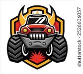 monster truck vector logo design inspiration