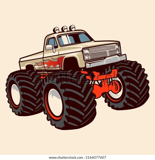 monster truck vector logo design
inspiration, Design element for logo, poster, card, banner, emblem,
t shirt. Vector
illustration