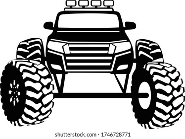 Monster Truck vector	on white background. VECTOR