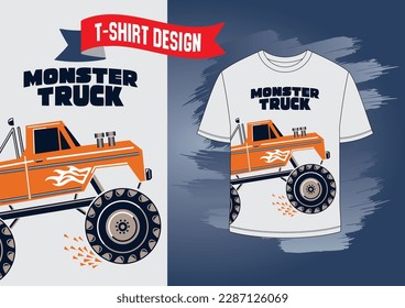Monster Truck Vector T-Shirt Design