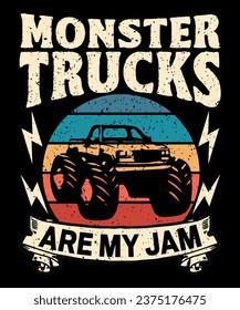 Monster truck vector tshirt design